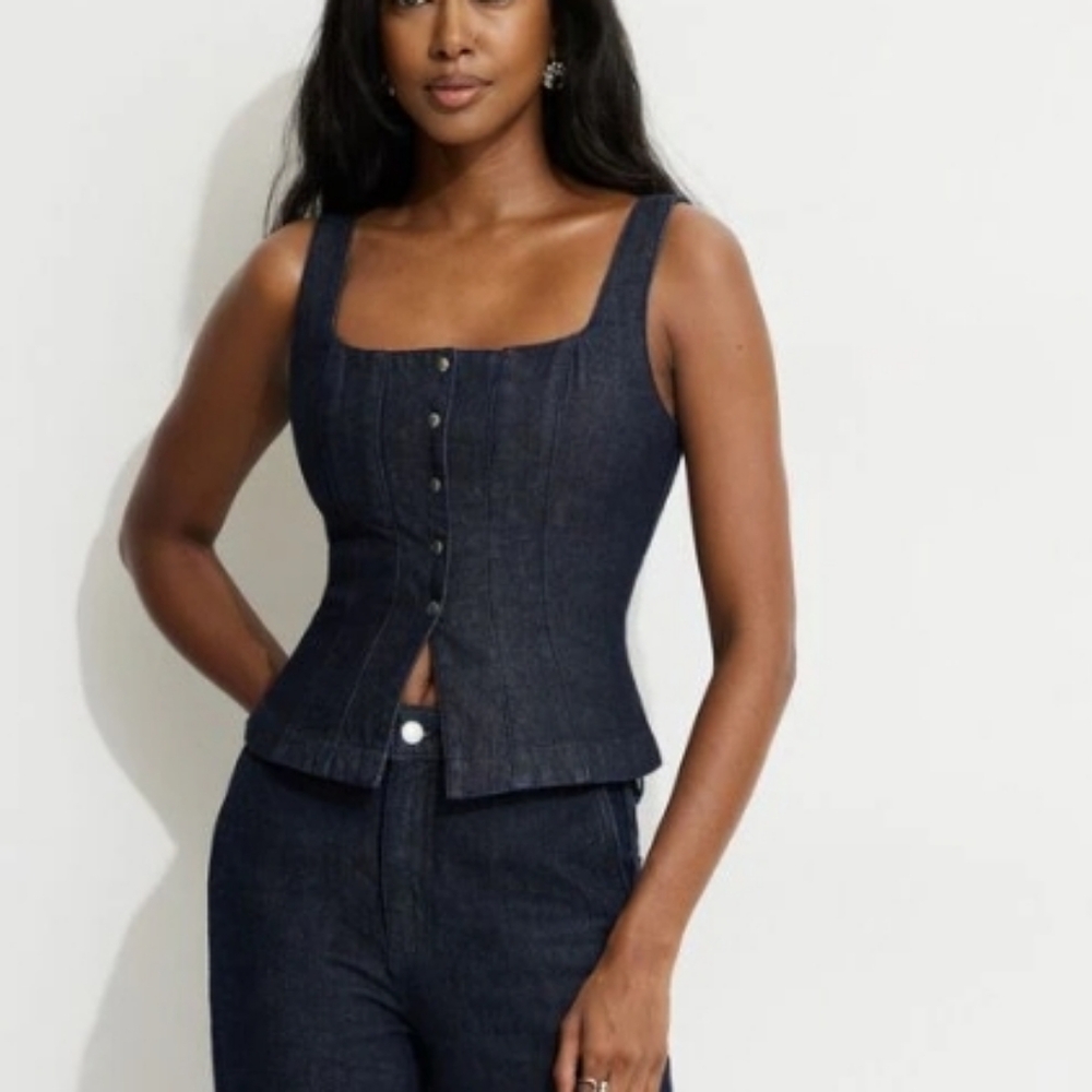 Dynamite Dark Denim Top
